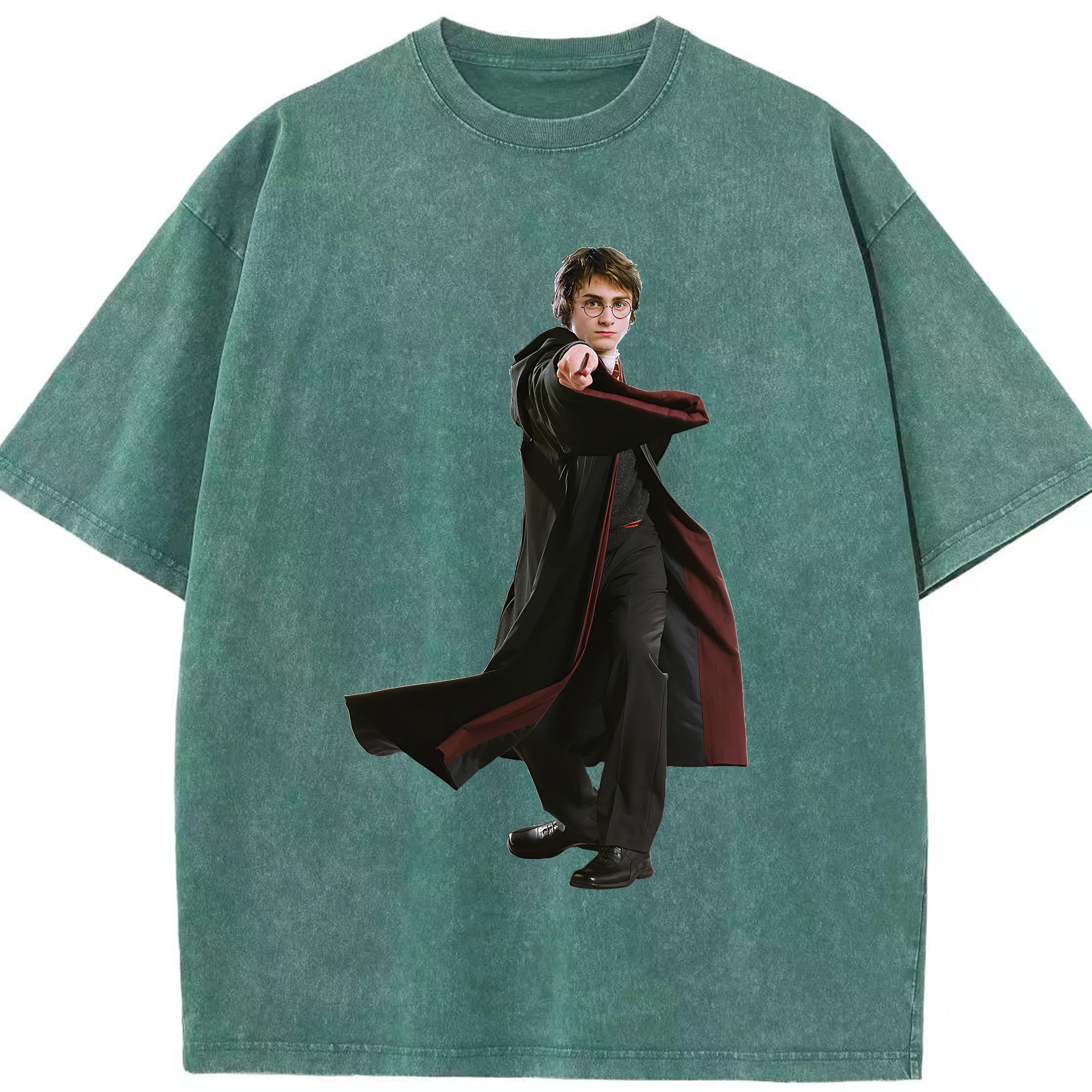 （画像用） Harry Potter ハリー・ポッターシリーズ 綿100% ヴィンテージ風 半袖Tシャツ（フロントプリント）